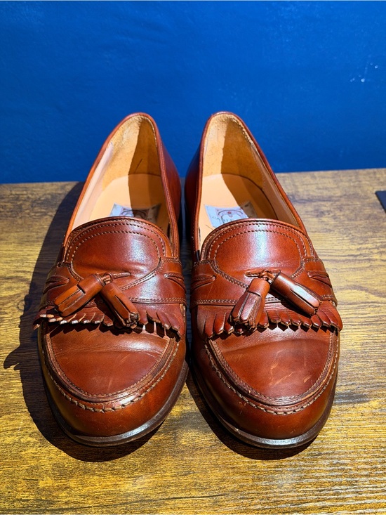 Camper Cognac Leather Tassel Kiltie Loafers main image 9
